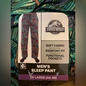 Jurassic Park Mens Sz 2XL (44-46) Jungle Raptor Pajama Pants NWT    (M850/51)